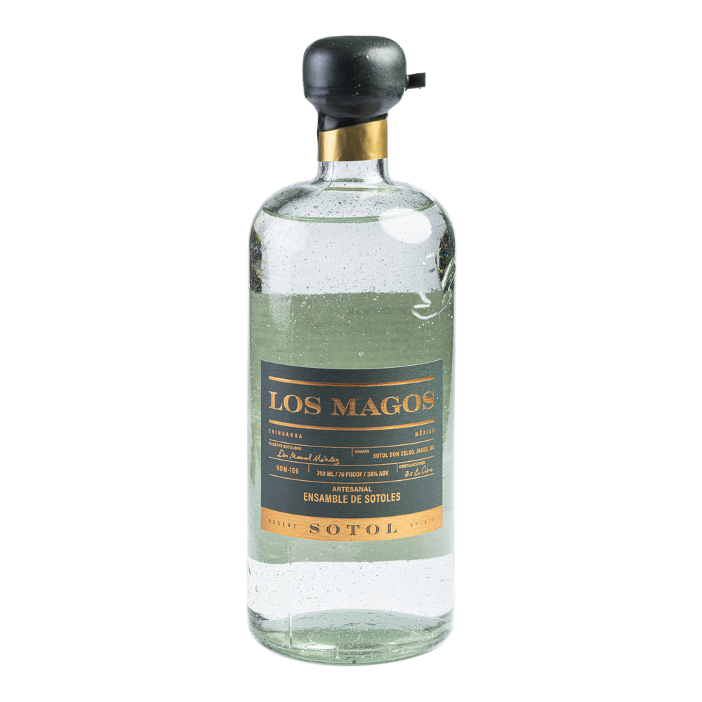 Los Magos Sotol Blanco 750ml bottle, front label